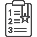 Icon mit einer Rangliste von 1 bis 3